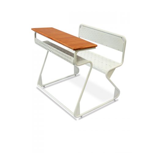 2 Seater metal seating with wooden desktop one minimum 100 no's