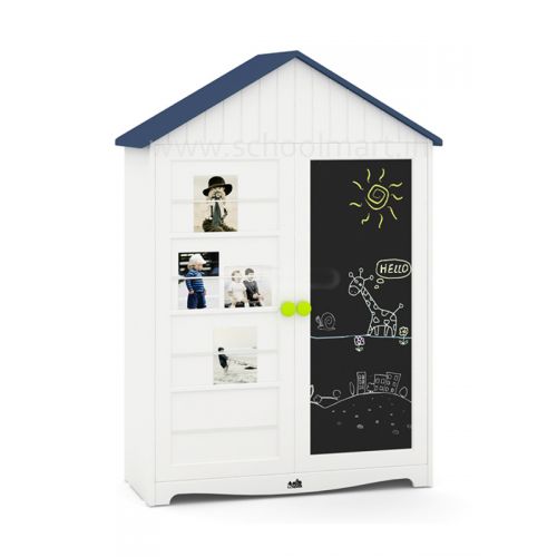 Storage with writable shutters and photo pockets