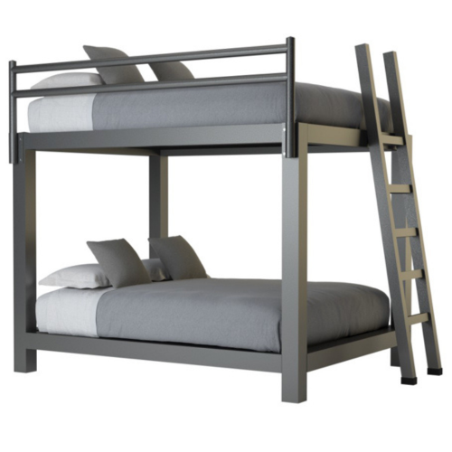TWIN OVER TWIN BUNKER BED MADE OF METAL FOR HOSTELS 