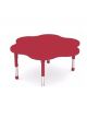 Floral shaped wooden desk 6 seater