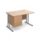 Deluxe C-Leg Clerical Desk 3 Drawers