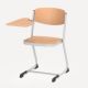  C-SHAPE SLED BASE CHAIR WITH WRITING SURFACE .