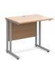 Deluxe Narrow C-Leg Rectangular Desk
