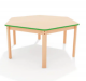 Color Edge Hexagon Table