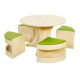 Round table and benches