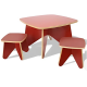 Wooden Table and Stool Set