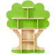 Tree-Shaped Wooden Bookshelf