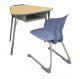 Diamond desk and cantilever chair 
