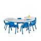Half moon table with chair combo