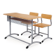 3D model dual desk with bench-round pipe